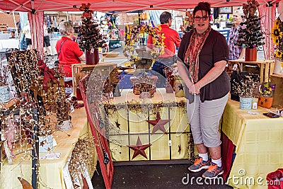 Artist at the Vinton Dogwood Festival Editorial Stock Photo